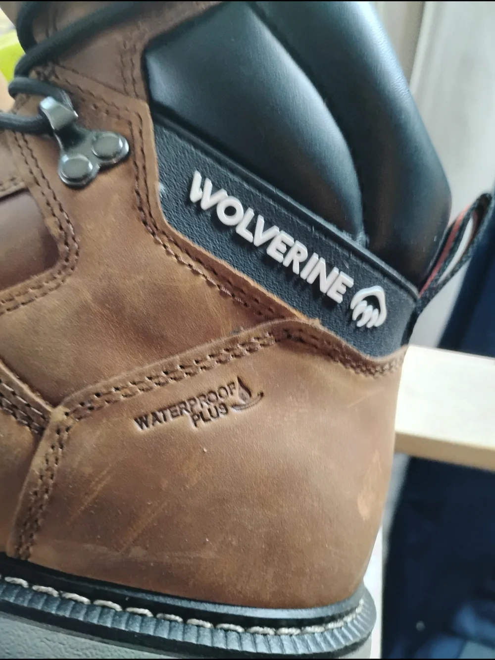 Wolverine Tan and Black Work Boots